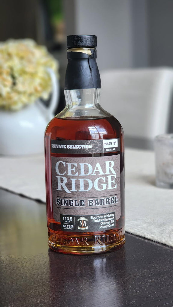 Cedar Ridge Single Barrel Barrel Proof Bourbon "Mash & Journey" Orange Wine Finished Single Barrel Selection